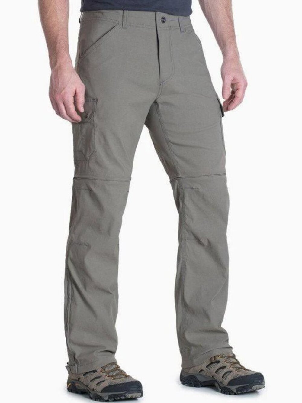 Kuhl Men's Renegade Cargo Convertible Pants in Khaki Brown 30 x 32